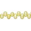 Freshwater pearl 1pkg1, top-drilled rice, 15.5-16 inch chartreuse 7x5mm-11x6mm cultured image number 0