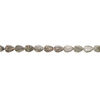 Grey-brown marble 1pkg1, flat teardrop bead natural, 15 inch 20x15mm-25x18mm image number 1