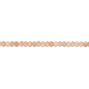 Peach moonstone 1pkg1, faceted rondelle bead natural 15.5-16 inch 3x2mm-3.5x2.5mm