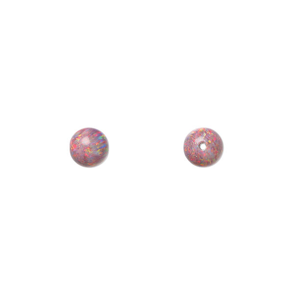 Bead, "opal" (silica and epoxy) (man-made), Mexican brown, 6mm round. Sold individually. image number 0
