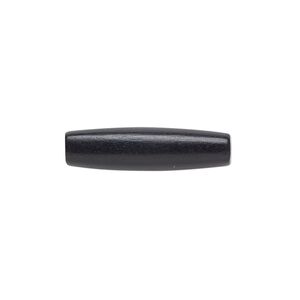 Bead, horn (dyed), black, 25x6mm-25x8mm hand-cut hairpipe, Mohs hardness 2-1/2. Sold per pkg of 40.