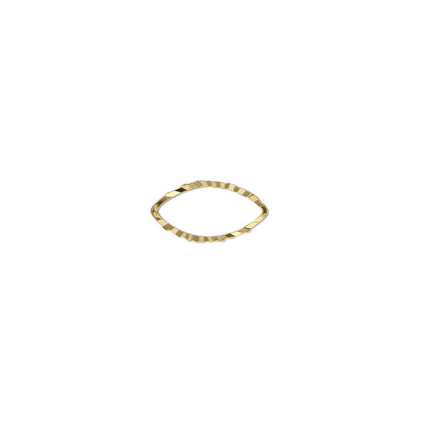 Component, gold-plated brass, 12x6mm single-sided diamond-cut open marquise, 1.3mm thick. Sold per pkg of 100. image number 0