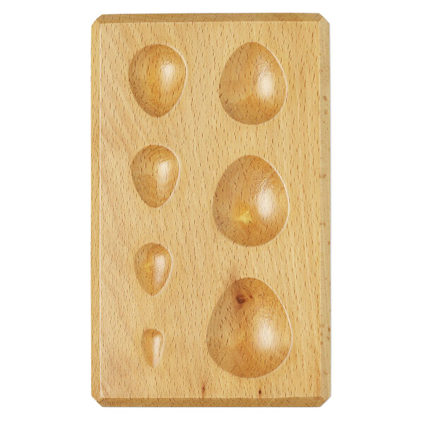 Dapping block, wood, 3/4 to 2 inches, 6-1/4 x 4 inches overall. Sold individually. image number 0