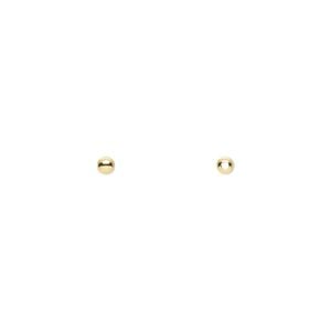 Bead, gold-plated brass, 2.5mm round. Sold per pkg of 100.