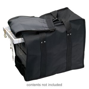 Jewelry tray carrying case, nylon / plastic / steel, black, 14 x 16 x 8-1/2 inches. Sold individually.