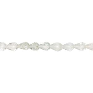 Multi-beryl 1pkg1, hand-cut faceted teardrop bead 14 inch 5x3mm-9x4mm