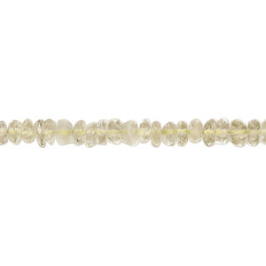 Lemon quartz 1pkg1, hand-cut tumbled faceted rondelle bead, 13 inch 4x2mm