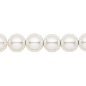 Hemalyke™ 1pkg1, pearlescent round bead 15.5-16 inch 10mm