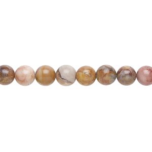 Venus jasper 1pkg1, round bead natural 15.5-16 inch 6mm