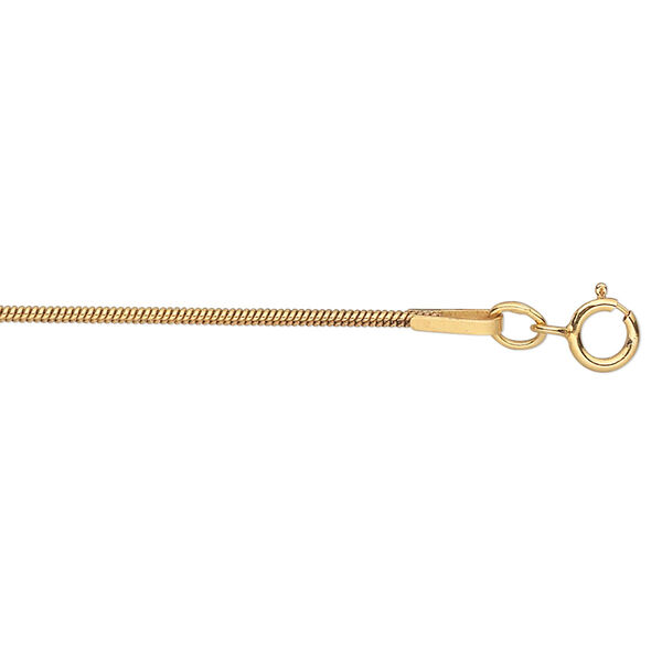 Chain, Gossamer™, 14Kt gold-filled, 1mm snake, 16 inches with springring clasp. Sold individually. image number 0