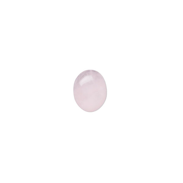 Cabochon, rose quartz (natural), 10x8mm calibrated oval, B- grade, Mohs hardness 7. Sold per pkg of 10. image number 0