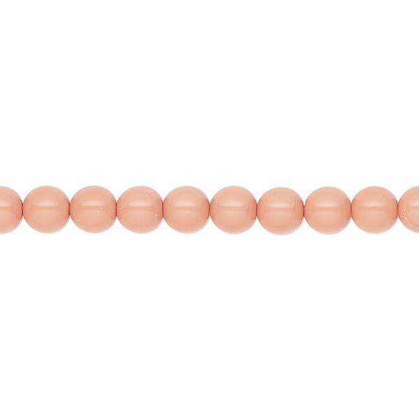 Pearl 500pk salmon rose, Preciosa Czech crystal 5mm round image number 0