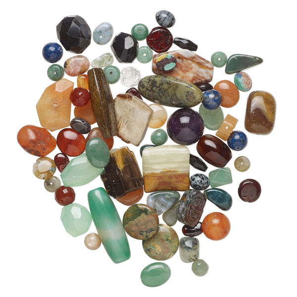 Multi-gemstone 1pkg1, mixed shape bead 6 oz mix 4-35mm image number 4