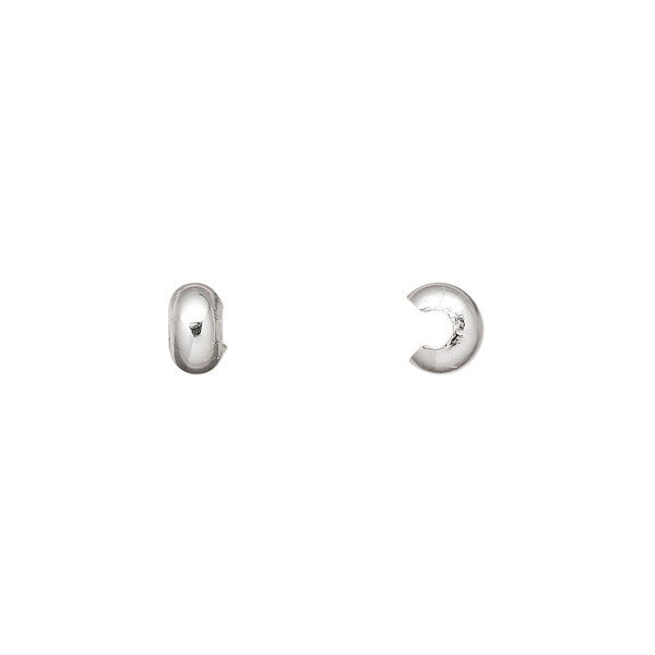 Crimp cover, sterling silver, 4.5mm. Sold per pkg of 10. image number 0