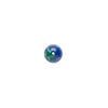 Bead, resin, dark blue / green / turquoise blue, 8mm round. Sold per 15-1/2" to 16" strand. image number 1