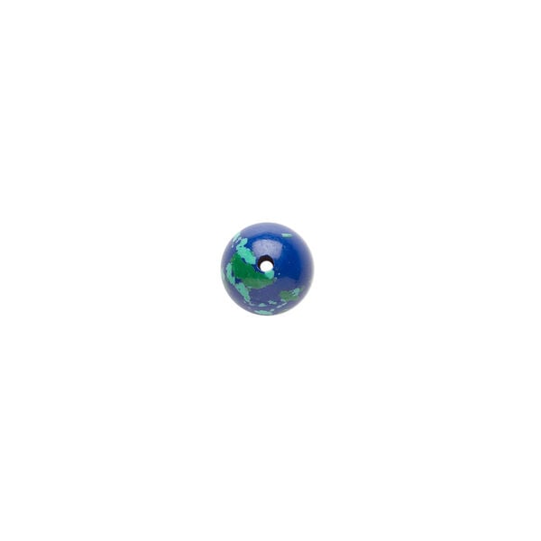 Bead, resin, dark blue / green / turquoise blue, 8mm round. Sold per 15-1/2" to 16" strand. image number 1