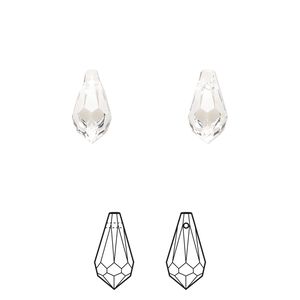 Drop 288pk crystal, Swarovski® 11x5.5mm pendant teardrop 6000