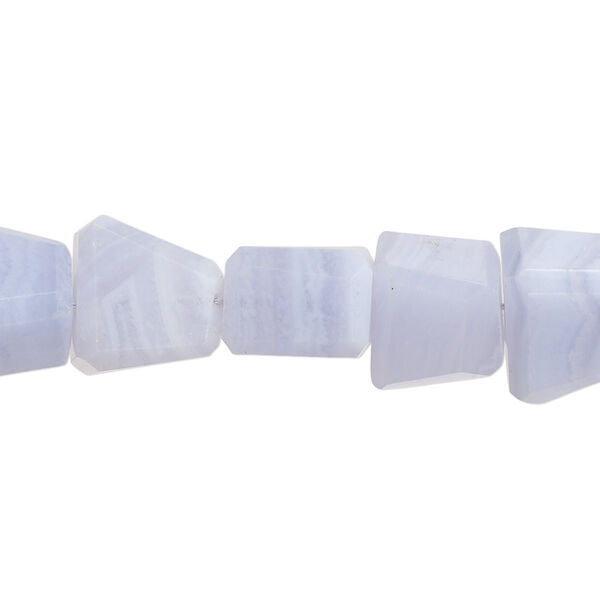 Blue lace agate 1pkg1, hand-cut freeform bead natural B grade, 10 inch 10x9mm-15x12mm image number 0