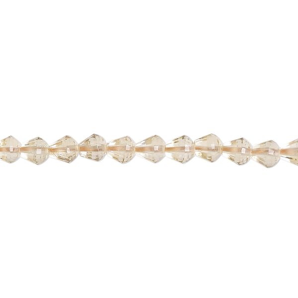 Citrine 1pkg1, hand-cut faceted teardrop bead 15 inch 4x3mm-5x4mm image number 0