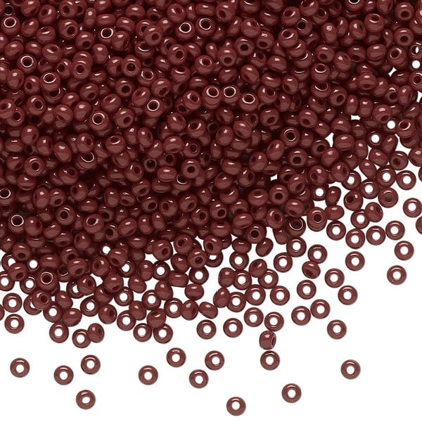 Seed bead, Preciosa Ornela Czech glass, pkg/500g, #11 rocaille, opaque red coral, (93310). image number 0