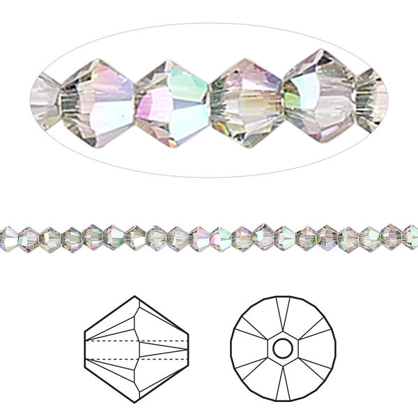 Bead 48pk crystal paradise shine, Crystal Passions® 3mm bicone 5328 image number 0