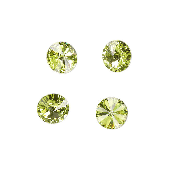 Chaton 144pk citrus green foil back, Swarovski® 8.16-8.41mm rivoli SS39 1122 image number 0