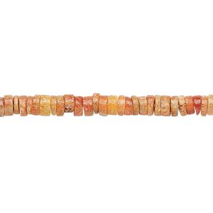 Sponge coral 1pkg1, hand-cut rondelle bead 8 inch 4x1mm-5x2mm