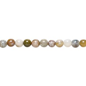 Ocean jasper 1pkg1, round bead natural 15.5-16 inch 4mm