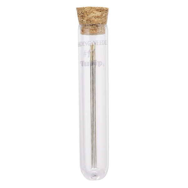 Needle, Tulip, nickel- and gold-plated steel, #11 with 0.52mm eye width, 2 inches. Sold per pkg of 4. image number 0