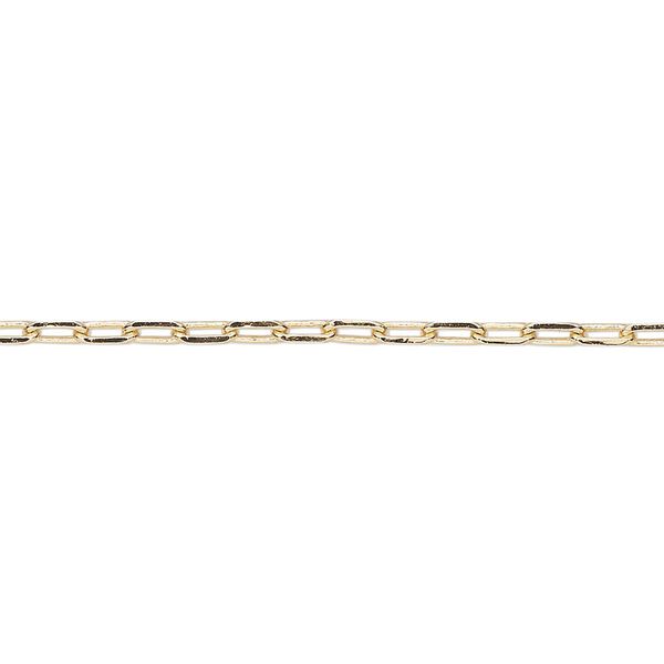 Chain, gold-finished brass, 2.3mm paperclip. Sold per pkg of 5 feet. image number 0