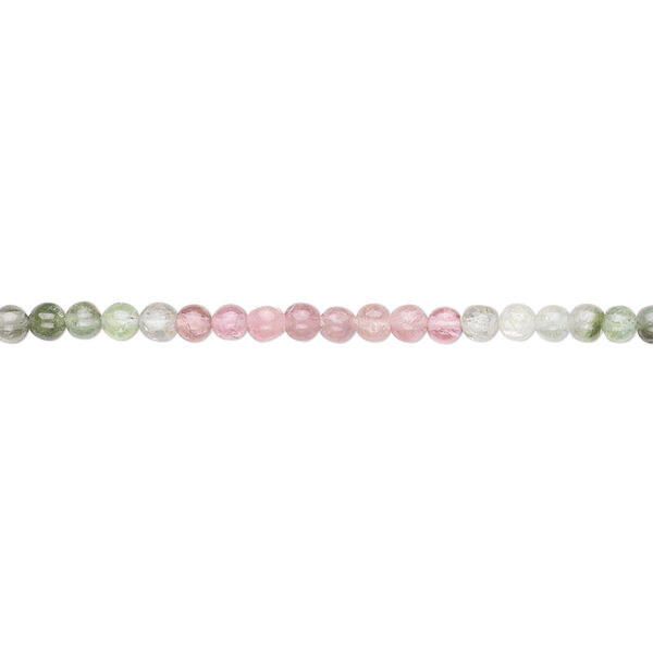 Bead, multi-tourmaline (natural), 2-2.5mm hand-cut round, B grade, Mohs hardness 7 to 7-1/2. Sold per 15-1/2" to 16" strand. image number 0