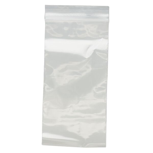 Bag, Tite-Lip™, plastic, clear, 3x6-inch top zip. Sold per pkg of 100. image number 1
