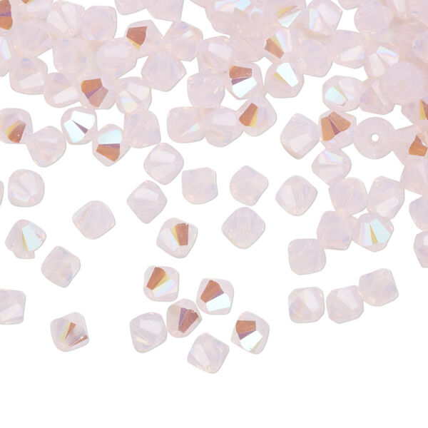 Bead 1440pk rose water opal shimmer, Swarovski® 4mm XILION bicone 5328 image number 0
