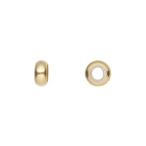 Bead keeper, 14Kt gold-filled and silicone, 8x4mm rondelle. Sold individually.