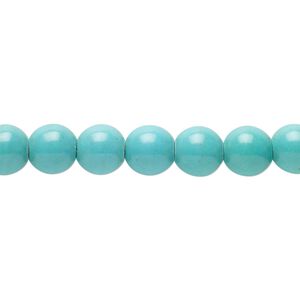 Magnesite 1pkg1, round bead 15 inch 7-8mm