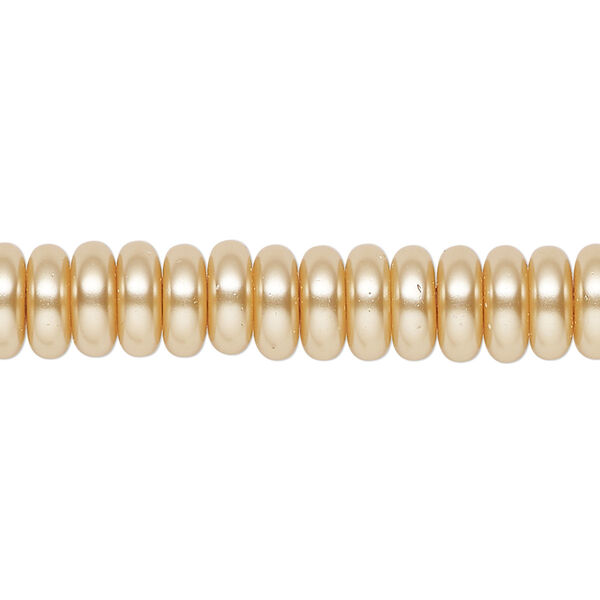 Pearl 1pk champagne, Celestial Crystal® 8x3mm rondelle 15.5-16 inch image number 0
