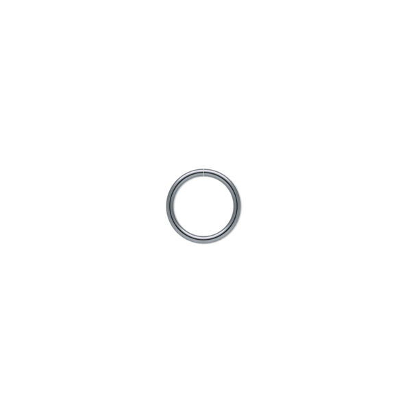 Jump ring, gunmetal-plated brass, 8mm round, 6.4mm inside diameter, 20 gauge. Sold per pkg of 1,000. image number 0
