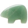 Green aventurine 1pkg1, half-drilled Zuni-style bear focal natural, 39x27mm-43x32mm image number 0