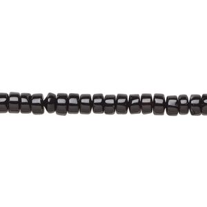 Black agate 1pkg1, heishi bead 15.5-16 inch 4x2mm