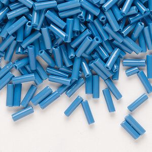Bead, Preciosa Ornela Czech glass, bugle bead, pkg/500g, #3, opaque patriot blue, (33220).