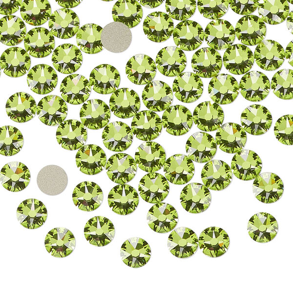 Flat back 144pk citrus green foil back, Crystal Passions® 4.6-4.8mm round SS20 2088 image number 0