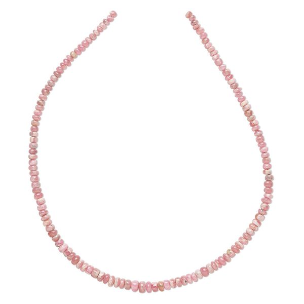 Rhodochrosite 1pkg1, hand-cut rondelle bead natural 15.5-16 inch graduated 4x2.5mm-7x4mm image number 0
