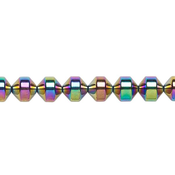 Hemalyke™ 1pkg1, rainbow titanium-coated roller bead 15.5-16 inch 6mm image number 0