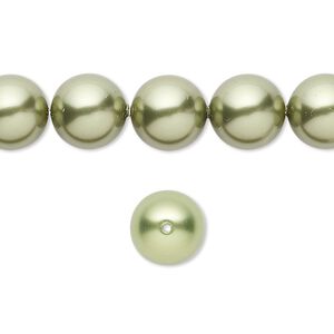 Pearl 100pk light green, Swarovski® 10mm round 5810
