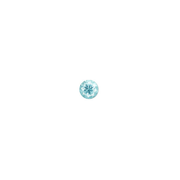 Apatite 1pkg1, hand-cut undrilled faceted round gem natural A- grade, 4mm image number 0