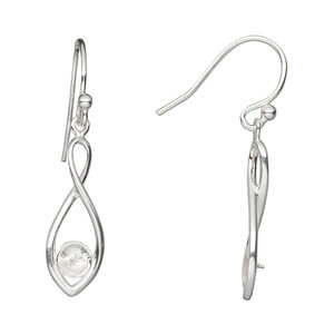 Ear wire fishhook 1pkg2 sterling silver, 34.5mm / 4mm cup / 2mm peg / fits 4-5mm bead, 20 gauge