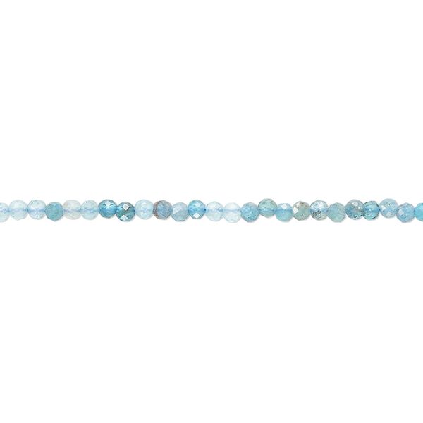 Apatite 1pkg1, hand-cut faceted round bead natural 12 inch 2mm image number 0
