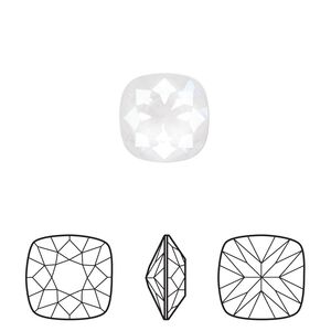 Fancy stone 72pk crystal electric white ignite LacquerPRO, Swarovski® 12mm cushion 4470
