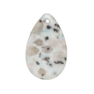 Sesame jasper 1pkg1, hand-cut teardrop focal natural 31x20mm