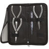 Pliers set, stainless steel / PVC foam / vinyl, black and white, 5-1/2 inch pliers / 5-1/4 inch tweezers / 10 x 4-1/2 x 1-1/2 inch case. image number 0